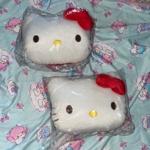 NEW in packaging (2) Hello Kitty headrest pillows for car seats Kawaii
